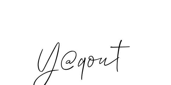 Make a short Y@qout signature style. Manage your documents anywhere anytime using Allison_Script. Create and add eSignatures, submit forms, share and send files easily. Y@qout signature style 2 images and pictures png