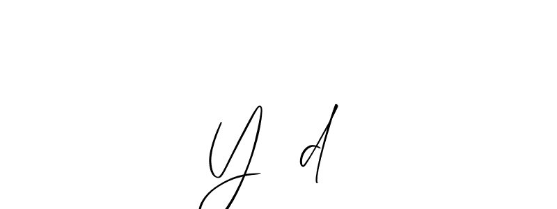 Create a beautiful signature design for name Y❤️d. With this signature (Allison_Script) fonts, you can make a handwritten signature for free. Y❤️d signature style 2 images and pictures png