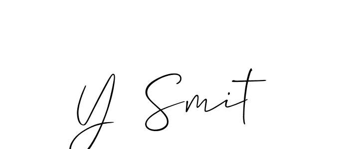 How to Draw Y  Smit signature style? Allison_Script is a latest design signature styles for name Y  Smit. Y  Smit signature style 2 images and pictures png