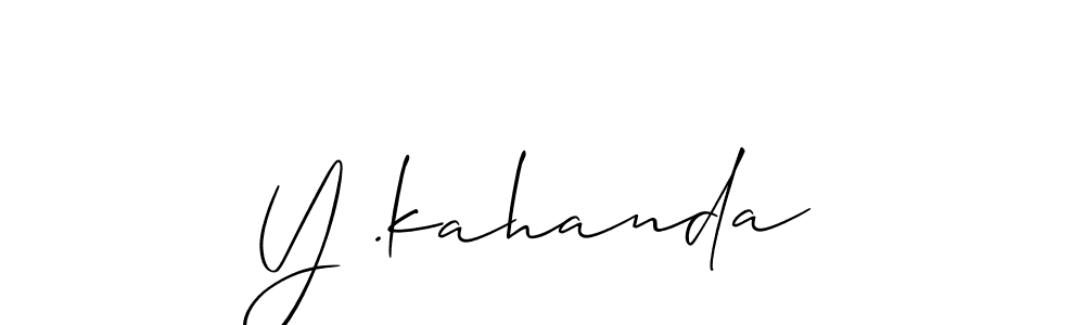 You should practise on your own different ways (Allison_Script) to write your name (Y .kahanda) in signature. don't let someone else do it for you. Y .kahanda signature style 2 images and pictures png