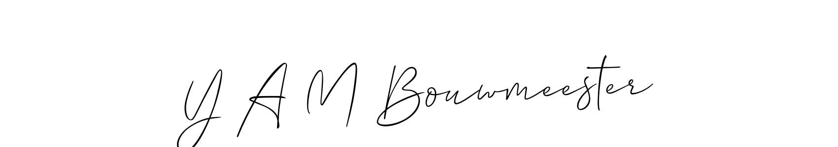 You can use this online signature creator to create a handwritten signature for the name Y A M Bouwmeester. This is the best online autograph maker. Y A M Bouwmeester signature style 2 images and pictures png