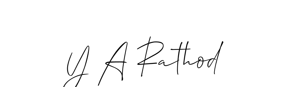 Similarly Allison_Script is the best handwritten signature design. Signature creator online .You can use it as an online autograph creator for name Y A Rathod. Y A Rathod signature style 2 images and pictures png