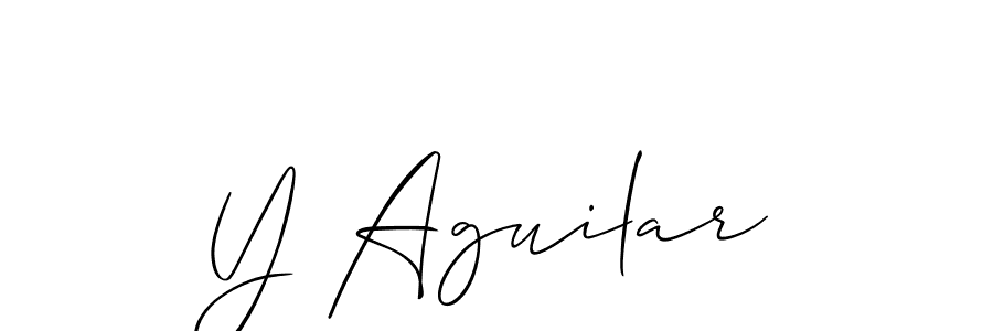 How to Draw Y Aguilar signature style? Allison_Script is a latest design signature styles for name Y Aguilar. Y Aguilar signature style 2 images and pictures png