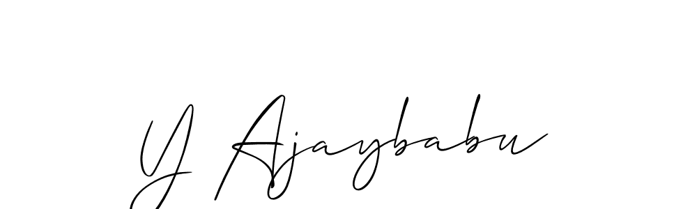 Y Ajaybabu stylish signature style. Best Handwritten Sign (Allison_Script) for my name. Handwritten Signature Collection Ideas for my name Y Ajaybabu. Y Ajaybabu signature style 2 images and pictures png