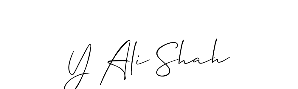 Use a signature maker to create a handwritten signature online. With this signature software, you can design (Allison_Script) your own signature for name Y Ali Shah. Y Ali Shah signature style 2 images and pictures png