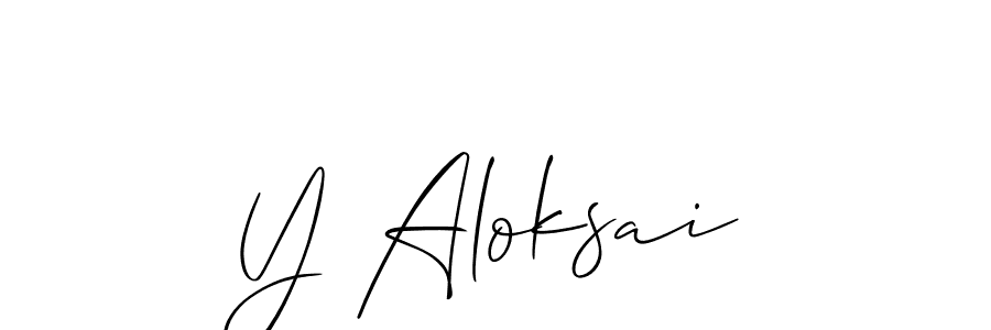 You can use this online signature creator to create a handwritten signature for the name Y Aloksai. This is the best online autograph maker. Y Aloksai signature style 2 images and pictures png