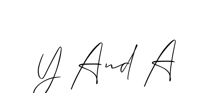 Allison_Script is a professional signature style that is perfect for those who want to add a touch of class to their signature. It is also a great choice for those who want to make their signature more unique. Get Y And A name to fancy signature for free. Y And A signature style 2 images and pictures png