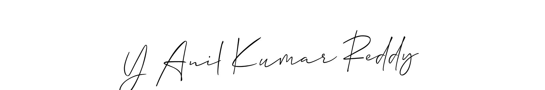 Also we have Y Anil Kumar Reddy name is the best signature style. Create professional handwritten signature collection using Allison_Script autograph style. Y Anil Kumar Reddy signature style 2 images and pictures png