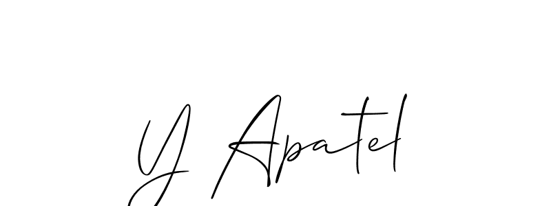 Check out images of Autograph of Y Apatel name. Actor Y Apatel Signature Style. Allison_Script is a professional sign style online. Y Apatel signature style 2 images and pictures png