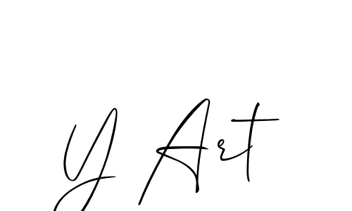 You should practise on your own different ways (Allison_Script) to write your name (Y Art) in signature. don't let someone else do it for you. Y Art signature style 2 images and pictures png