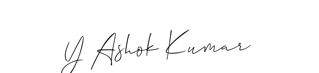 How to Draw Y Ashok Kumar signature style? Allison_Script is a latest design signature styles for name Y Ashok Kumar. Y Ashok Kumar signature style 2 images and pictures png