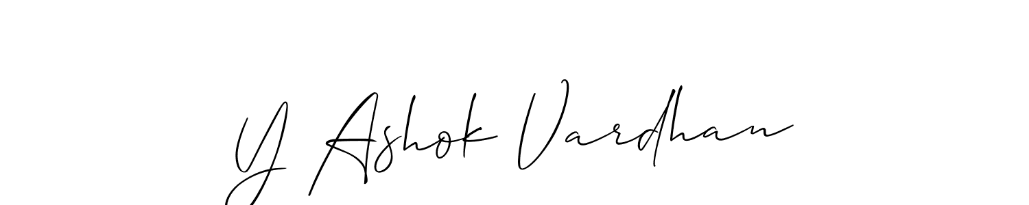 How to Draw Y Ashok Vardhan signature style? Allison_Script is a latest design signature styles for name Y Ashok Vardhan. Y Ashok Vardhan signature style 2 images and pictures png