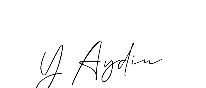 Also You can easily find your signature by using the search form. We will create Y Aydin name handwritten signature images for you free of cost using Allison_Script sign style. Y Aydin signature style 2 images and pictures png
