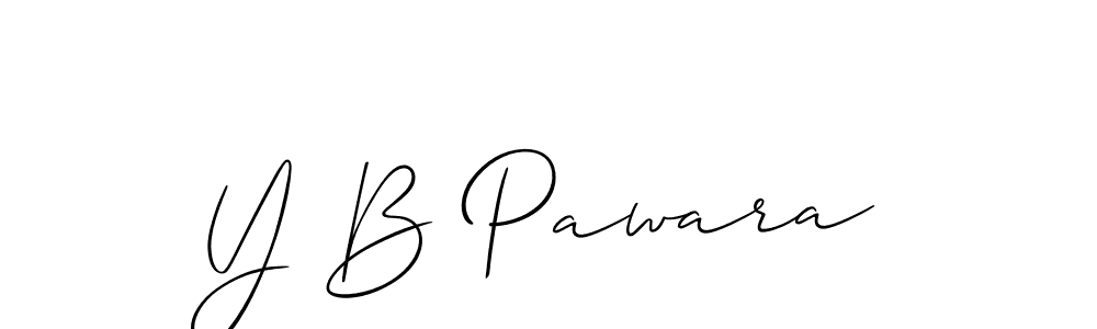 Allison_Script is a professional signature style that is perfect for those who want to add a touch of class to their signature. It is also a great choice for those who want to make their signature more unique. Get Y B Pawara name to fancy signature for free. Y B Pawara signature style 2 images and pictures png