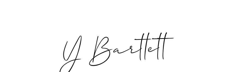 How to make Y Bartlett signature? Allison_Script is a professional autograph style. Create handwritten signature for Y Bartlett name. Y Bartlett signature style 2 images and pictures png