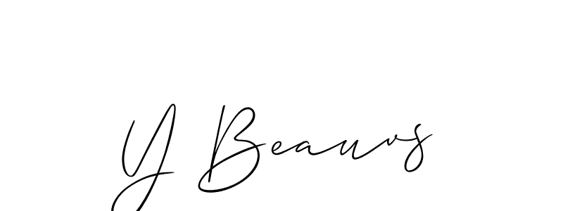 Best and Professional Signature Style for Y Beauvs. Allison_Script Best Signature Style Collection. Y Beauvs signature style 2 images and pictures png