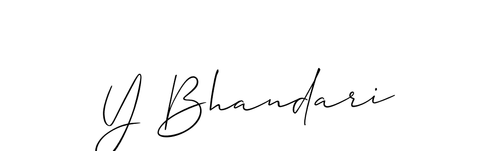 Also You can easily find your signature by using the search form. We will create Y Bhandari name handwritten signature images for you free of cost using Allison_Script sign style. Y Bhandari signature style 2 images and pictures png