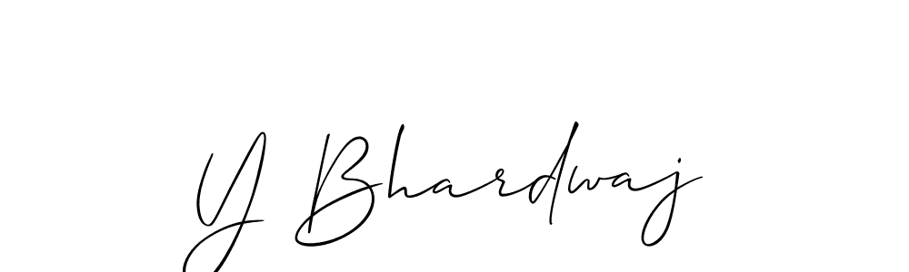 Allison_Script is a professional signature style that is perfect for those who want to add a touch of class to their signature. It is also a great choice for those who want to make their signature more unique. Get Y Bhardwaj name to fancy signature for free. Y Bhardwaj signature style 2 images and pictures png