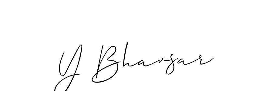 Best and Professional Signature Style for Y Bhavsar. Allison_Script Best Signature Style Collection. Y Bhavsar signature style 2 images and pictures png