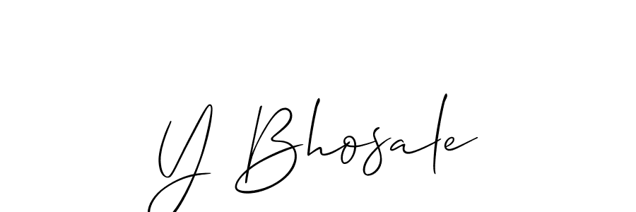 Allison_Script is a professional signature style that is perfect for those who want to add a touch of class to their signature. It is also a great choice for those who want to make their signature more unique. Get Y Bhosale name to fancy signature for free. Y Bhosale signature style 2 images and pictures png