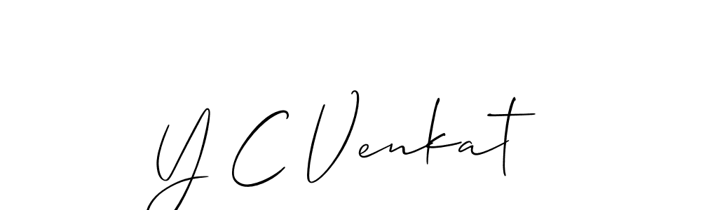 Use a signature maker to create a handwritten signature online. With this signature software, you can design (Allison_Script) your own signature for name Y C Venkat. Y C Venkat signature style 2 images and pictures png