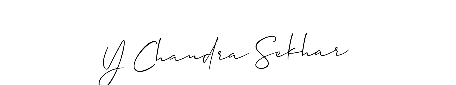 Design your own signature with our free online signature maker. With this signature software, you can create a handwritten (Allison_Script) signature for name Y Chandra Sekhar. Y Chandra Sekhar signature style 2 images and pictures png