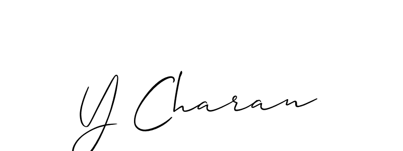 Similarly Allison_Script is the best handwritten signature design. Signature creator online .You can use it as an online autograph creator for name Y Charan. Y Charan signature style 2 images and pictures png