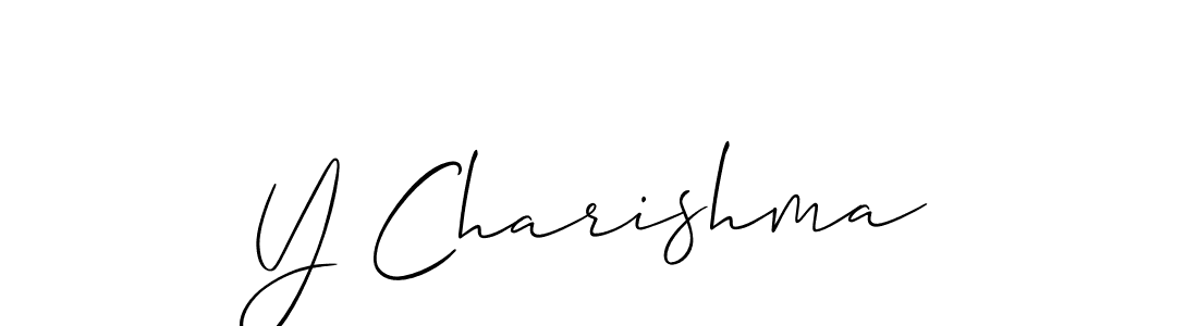 How to make Y Charishma signature? Allison_Script is a professional autograph style. Create handwritten signature for Y Charishma name. Y Charishma signature style 2 images and pictures png