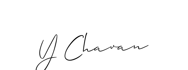 How to make Y Chavan signature? Allison_Script is a professional autograph style. Create handwritten signature for Y Chavan name. Y Chavan signature style 2 images and pictures png
