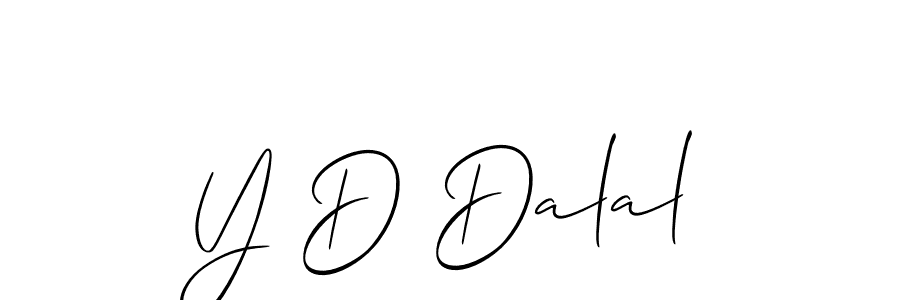 It looks lik you need a new signature style for name Y D Dalal. Design unique handwritten (Allison_Script) signature with our free signature maker in just a few clicks. Y D Dalal signature style 2 images and pictures png