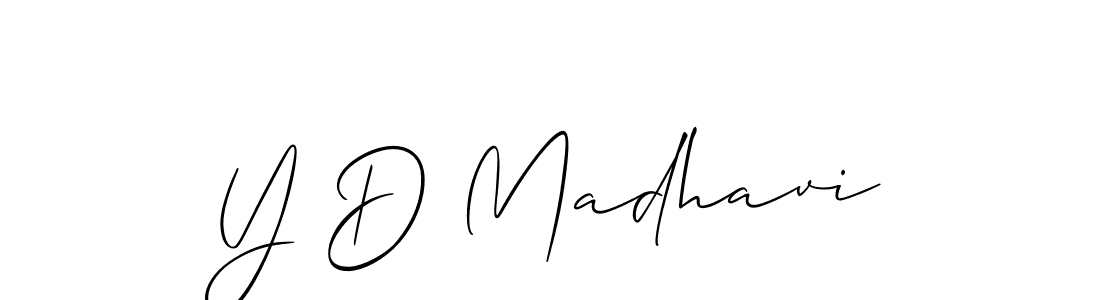Make a beautiful signature design for name Y D Madhavi. With this signature (Allison_Script) style, you can create a handwritten signature for free. Y D Madhavi signature style 2 images and pictures png