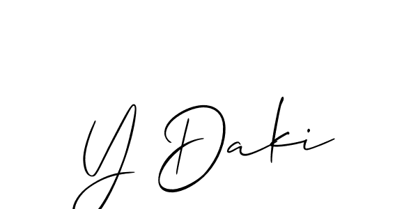 You should practise on your own different ways (Allison_Script) to write your name (Y Daki) in signature. don't let someone else do it for you. Y Daki signature style 2 images and pictures png