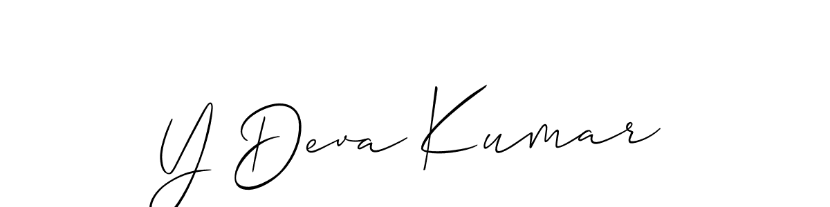 Make a short Y Deva Kumar signature style. Manage your documents anywhere anytime using Allison_Script. Create and add eSignatures, submit forms, share and send files easily. Y Deva Kumar signature style 2 images and pictures png