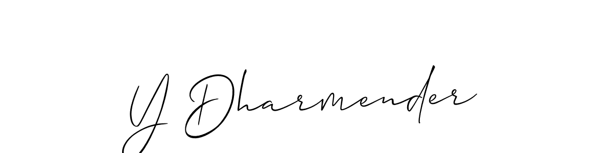 Y Dharmender stylish signature style. Best Handwritten Sign (Allison_Script) for my name. Handwritten Signature Collection Ideas for my name Y Dharmender. Y Dharmender signature style 2 images and pictures png