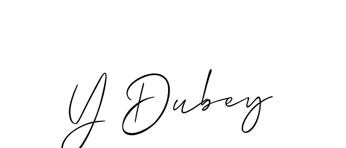 How to make Y Dubey signature? Allison_Script is a professional autograph style. Create handwritten signature for Y Dubey name. Y Dubey signature style 2 images and pictures png