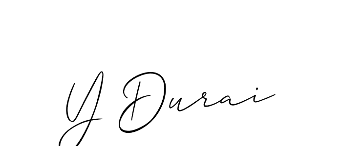 Also we have Y Durai name is the best signature style. Create professional handwritten signature collection using Allison_Script autograph style. Y Durai signature style 2 images and pictures png