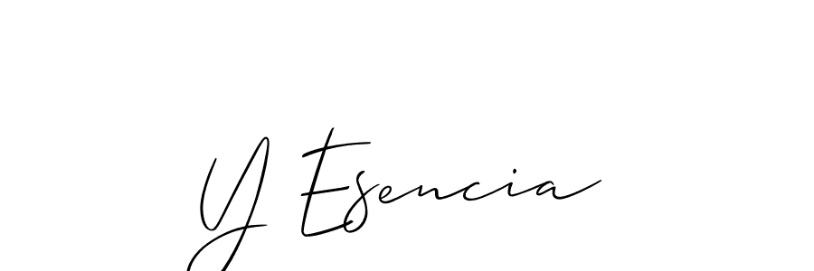 The best way (Allison_Script) to make a short signature is to pick only two or three words in your name. The name Y Esencia include a total of six letters. For converting this name. Y Esencia signature style 2 images and pictures png
