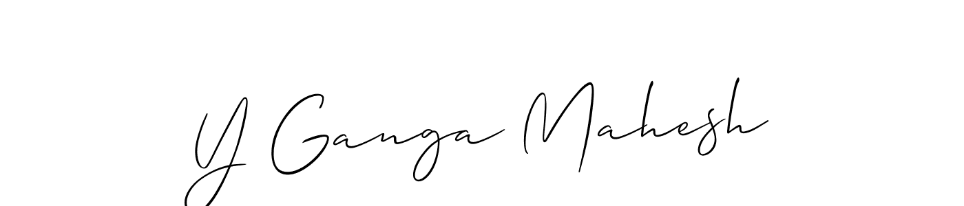 Design your own signature with our free online signature maker. With this signature software, you can create a handwritten (Allison_Script) signature for name Y Ganga Mahesh. Y Ganga Mahesh signature style 2 images and pictures png
