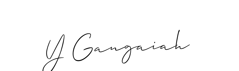 How to make Y Gangaiah signature? Allison_Script is a professional autograph style. Create handwritten signature for Y Gangaiah name. Y Gangaiah signature style 2 images and pictures png