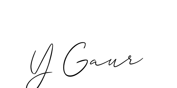 Best and Professional Signature Style for Y Gaur. Allison_Script Best Signature Style Collection. Y Gaur signature style 2 images and pictures png