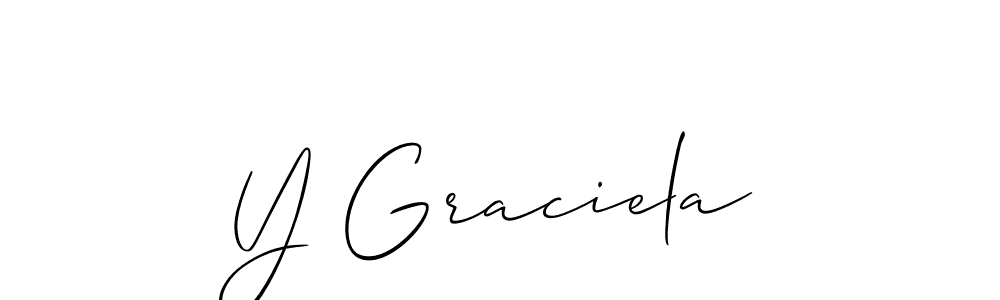 Design your own signature with our free online signature maker. With this signature software, you can create a handwritten (Allison_Script) signature for name Y Graciela. Y Graciela signature style 2 images and pictures png