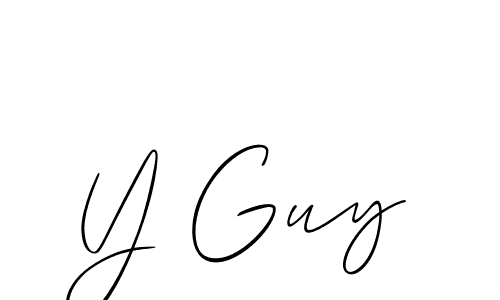 Make a beautiful signature design for name Y Guy. With this signature (Allison_Script) style, you can create a handwritten signature for free. Y Guy signature style 2 images and pictures png