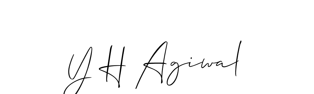 Best and Professional Signature Style for Y H Agiwal. Allison_Script Best Signature Style Collection. Y H Agiwal signature style 2 images and pictures png