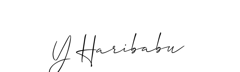 Make a short Y Haribabu signature style. Manage your documents anywhere anytime using Allison_Script. Create and add eSignatures, submit forms, share and send files easily. Y Haribabu signature style 2 images and pictures png