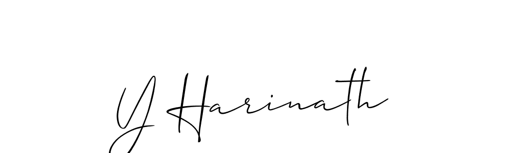 How to make Y Harinath signature? Allison_Script is a professional autograph style. Create handwritten signature for Y Harinath name. Y Harinath signature style 2 images and pictures png