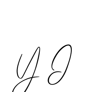 Also we have Y I name is the best signature style. Create professional handwritten signature collection using Allison_Script autograph style. Y I signature style 2 images and pictures png