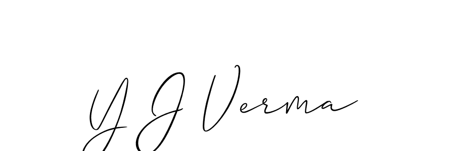 Make a beautiful signature design for name Y J Verma. With this signature (Allison_Script) style, you can create a handwritten signature for free. Y J Verma signature style 2 images and pictures png