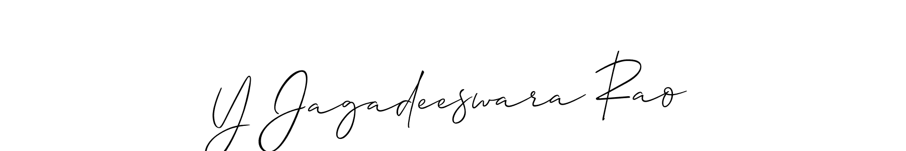 Use a signature maker to create a handwritten signature online. With this signature software, you can design (Allison_Script) your own signature for name Y Jagadeeswara Rao. Y Jagadeeswara Rao signature style 2 images and pictures png