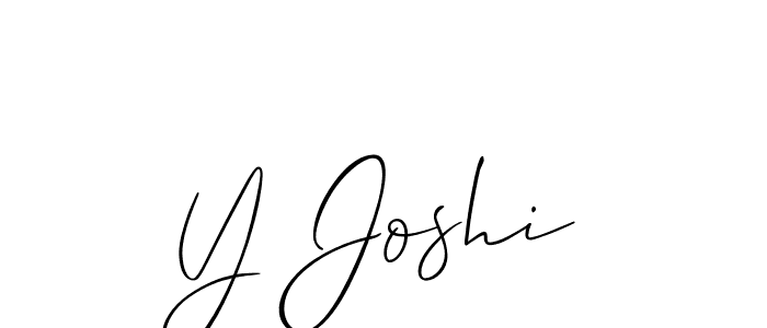 Allison_Script is a professional signature style that is perfect for those who want to add a touch of class to their signature. It is also a great choice for those who want to make their signature more unique. Get Y Joshi name to fancy signature for free. Y Joshi signature style 2 images and pictures png