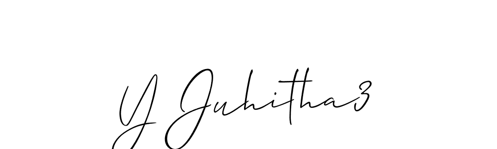 Also we have Y Juhitha3 name is the best signature style. Create professional handwritten signature collection using Allison_Script autograph style. Y Juhitha3 signature style 2 images and pictures png